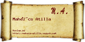 Mahács Atilla névjegykártya